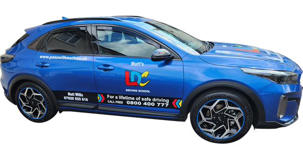 Matthew Willis's driving school car